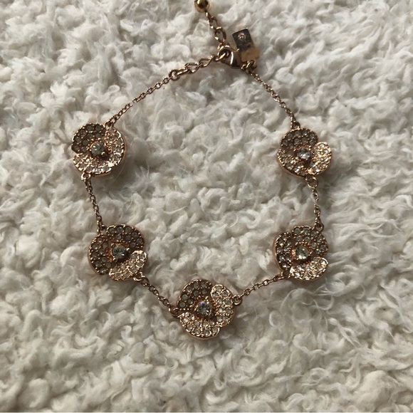 Kate Spade Disco Pancy Bracelet Intricate Pave Crystal Blossoms - Picture 6 of 9